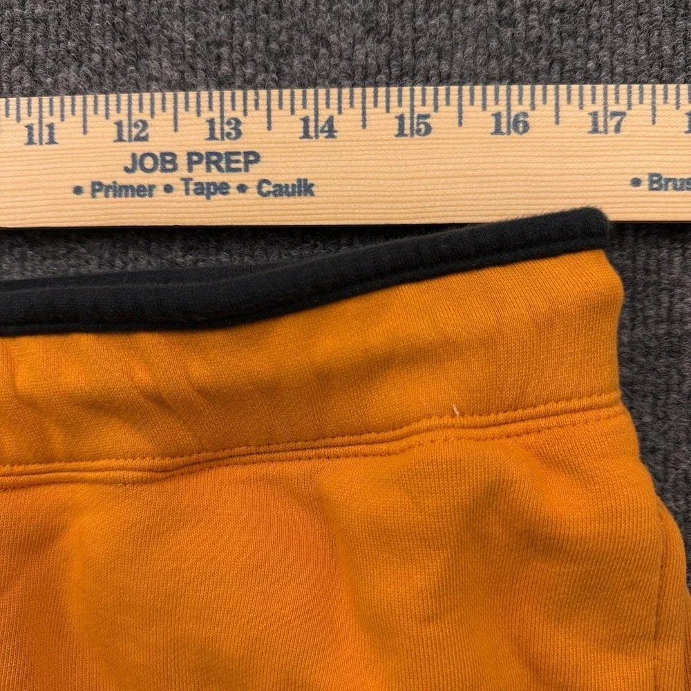 Jordan Fleece Shorts Mens Large Orange DJ0186-738 Jumpman Graphic Striped